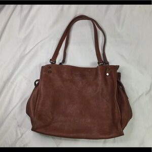 American Leather Co Lenox Triple Entry Handbag